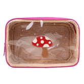 Necessaire Anne Beach Cogumelo em Couro Personalizada